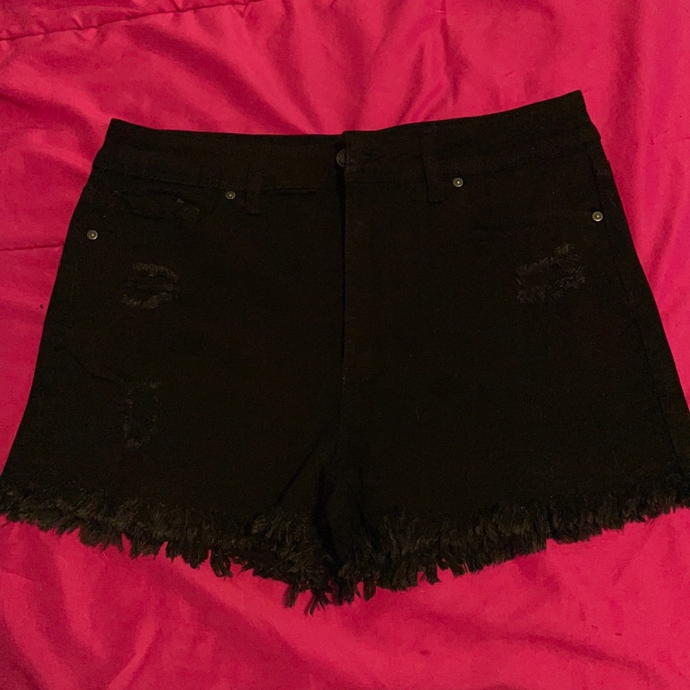 black shorts